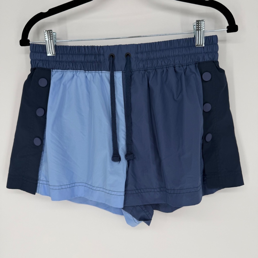 FREE PEOPLE MOVEMENT INVIGORATE COLORBLOCK SHORTS BLUE LARGE SPORTY STREETWEAR